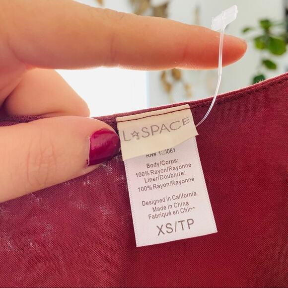 LSPACE REVOLVE Red Rust Goa Maxi Midi Slit Open Tie Plunge VNeck Wrap Dress XS - Picture 3 of 9